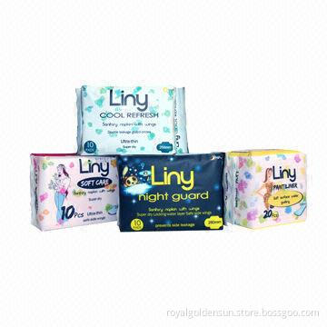 280mm sanitary napkins with dry net upper layer